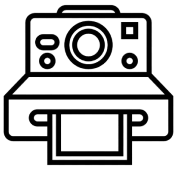 An image of a logo like camera