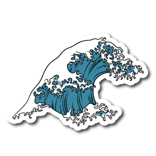 An image of a wave sticker